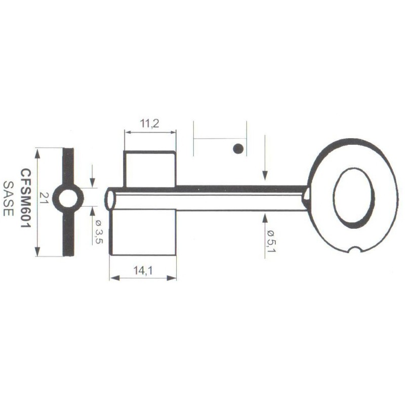 Clé de coffre-fort Mauer CFSM601