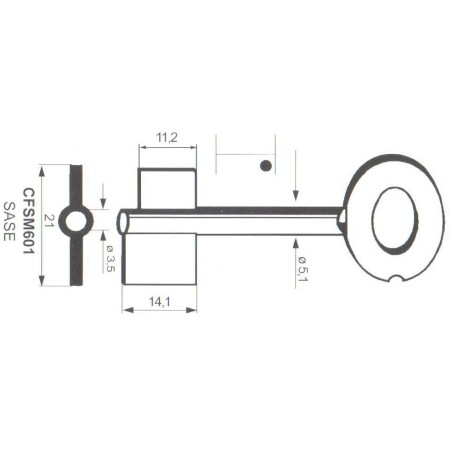 Clé de coffre-fort Mauer CFSM601
