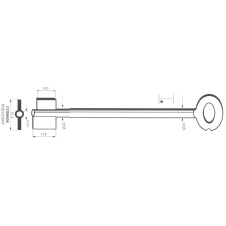 Clé de coffre-fort Mauer CFSM606