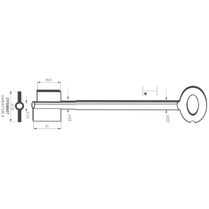 Clé de coffre-fort Mauer CFSM607