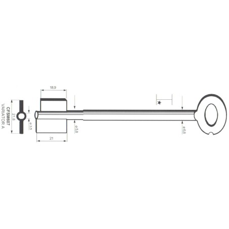 Clé de coffre-fort Mauer CFSM607