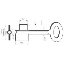 Clé de coffre-fort Mauer CFSM609
