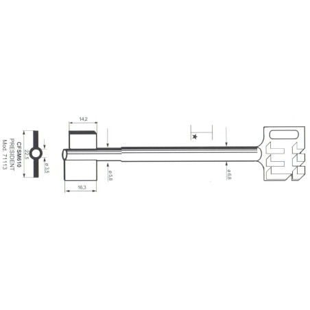 Clé de coffre-fort Mauer CFSM610