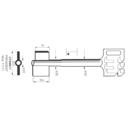 Clé de coffre-fort Mauer CFSM611