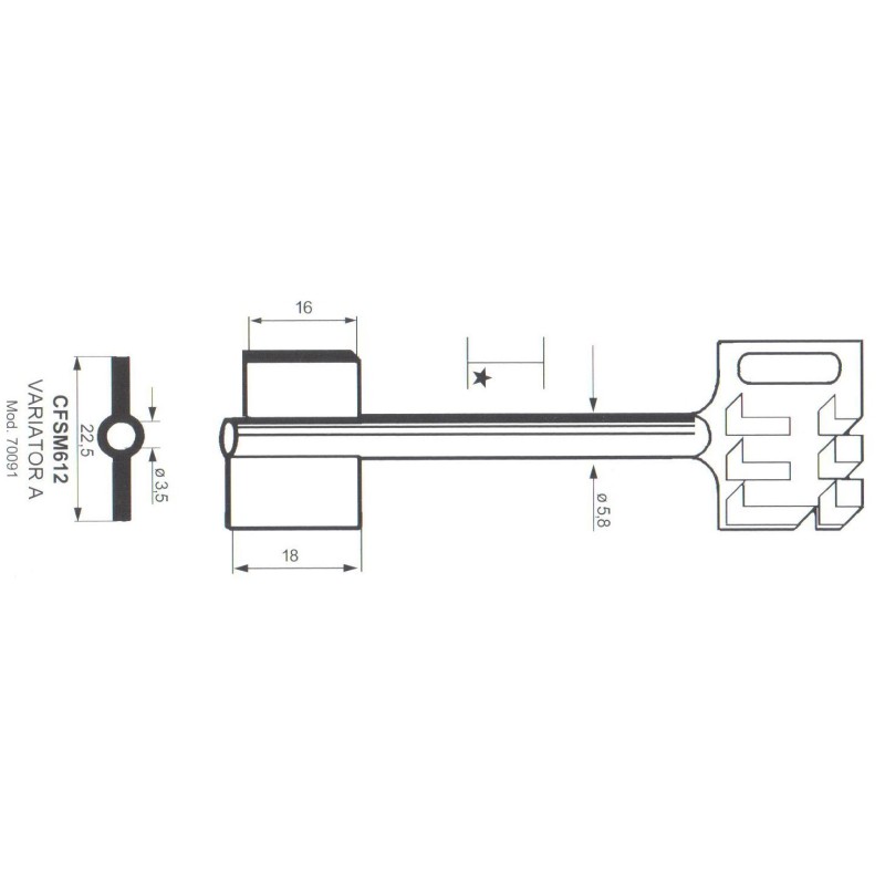 Clé de coffre-fort Mauer CFSM612