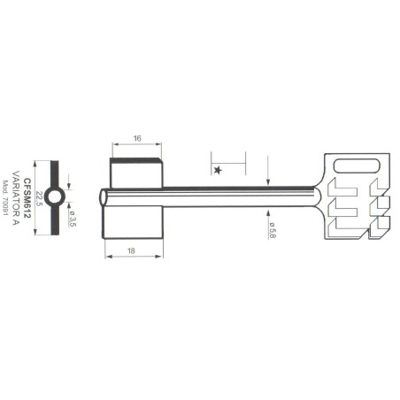 Clé de coffre-fort Mauer CFSM612