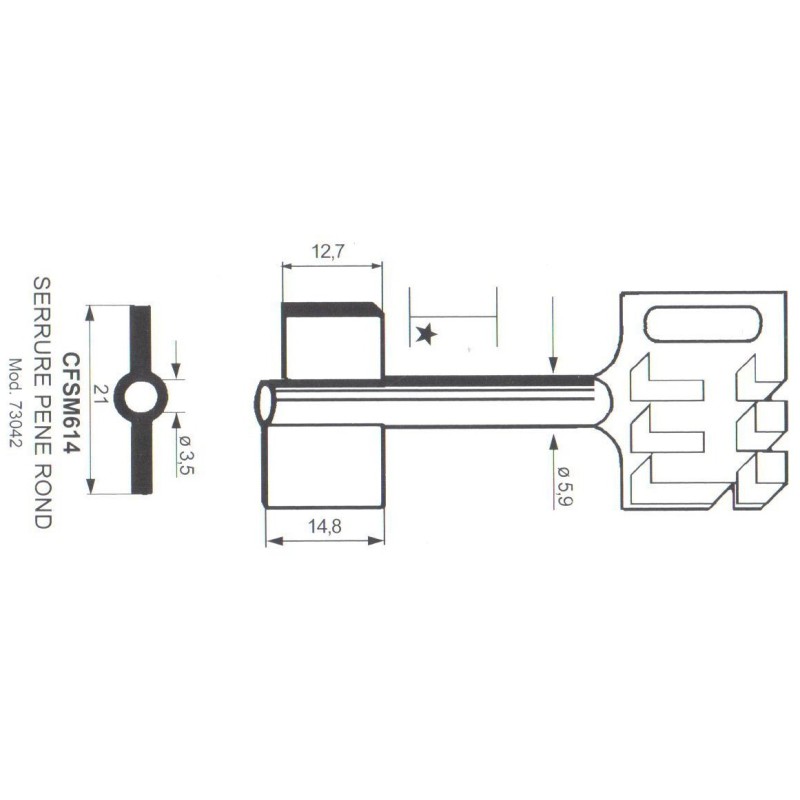 Clé de coffre-fort Mauer CFSM614