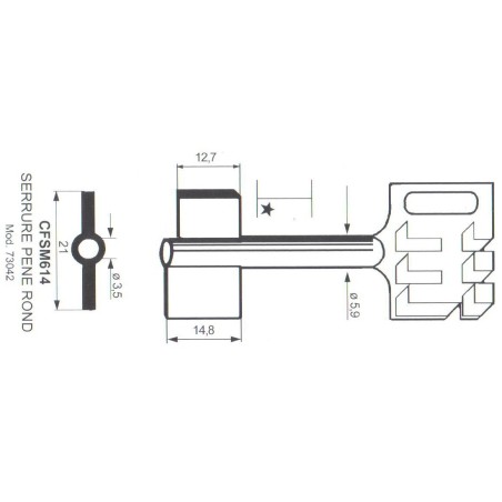 Clé de coffre-fort Mauer CFSM614