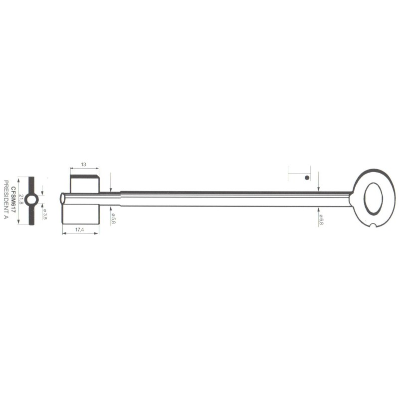 Clé de coffre-fort Mauer CFSM617