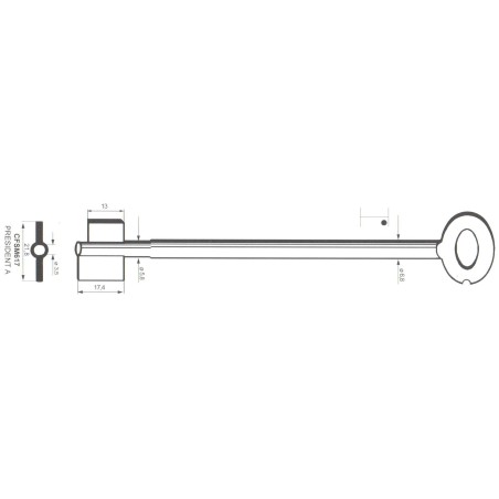 Clé de coffre-fort Mauer CFSM617