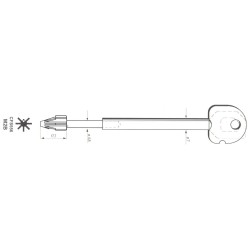 Clé de coffre-fort Fichet Bauche M2B