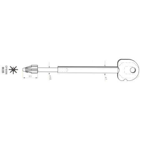 Clé de coffre-fort Fichet Bauche M2B