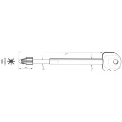Clé de coffre-fort Fichet Bauche M2I