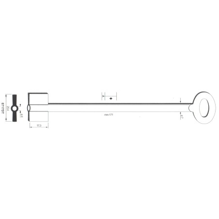 Clé de coffre-fort Duto 8717