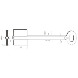 Clé de coffre-fort Duto 8913