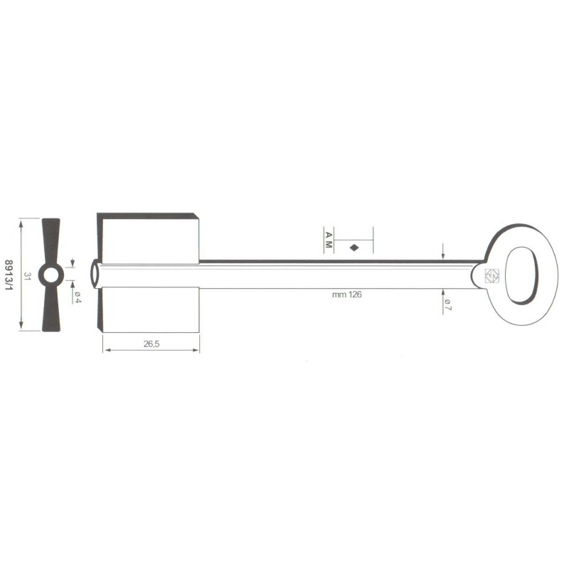 Clé de coffre-fort Duto 8913
