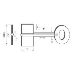 Clé de coffre-fort Bode 8456