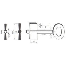 Clé de coffre-fort Ceccherelli 8455