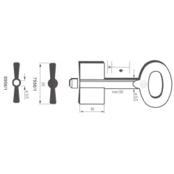 Clé de coffre-fort Ceccherelli 7956