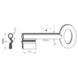 Clé de coffre-fort Cis 6865