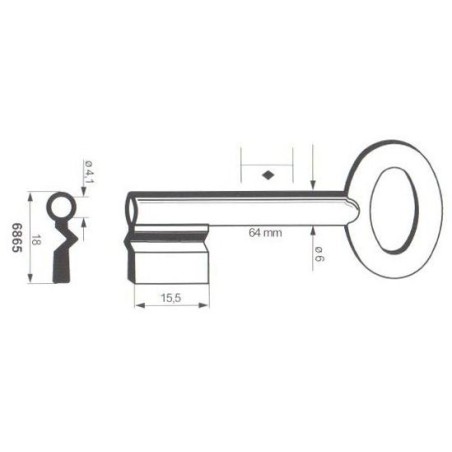 Clé de coffre-fort Cis 6865