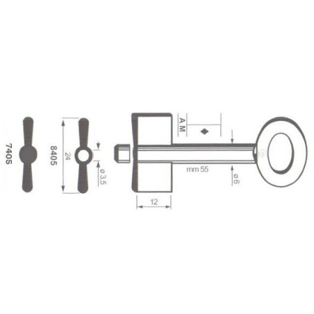 Clé de coffre-fort Conforti 8405