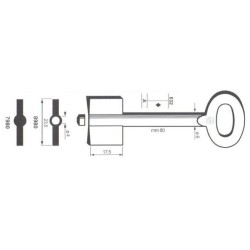 Clé de coffre-fort Conforti 8980