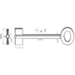 Clé de coffre-fort Conforti 8388C