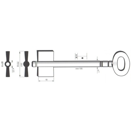 Clé de coffre-fort Corbin 8711