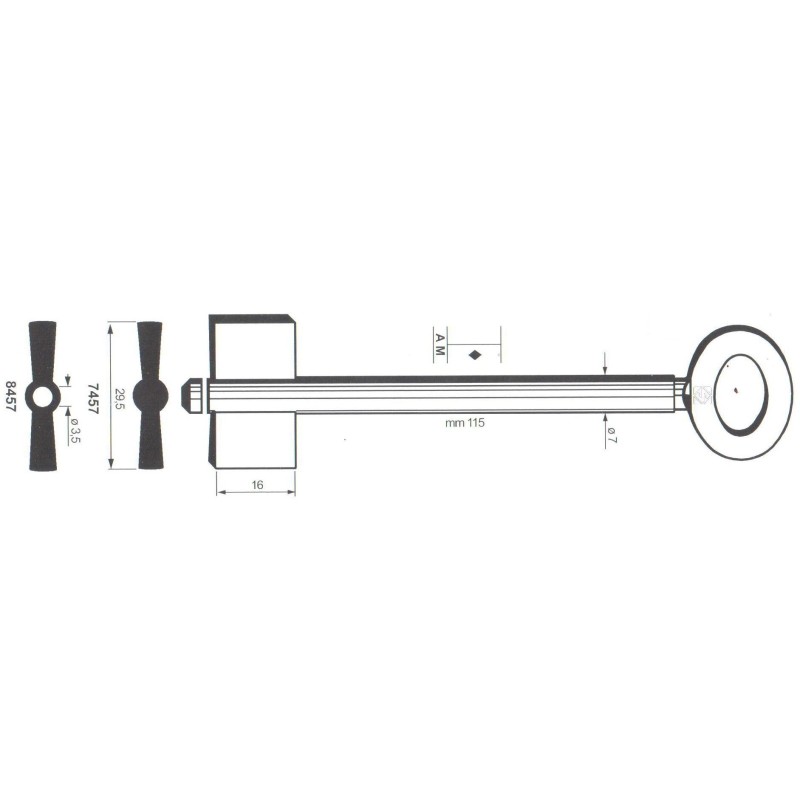 Clé de coffre-fort Corbin 7457