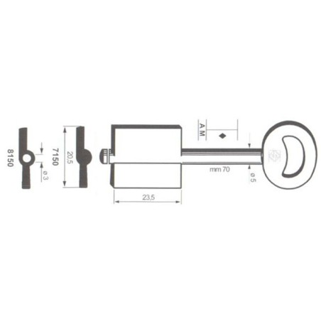 Clé de coffre-fort Fasta 7150