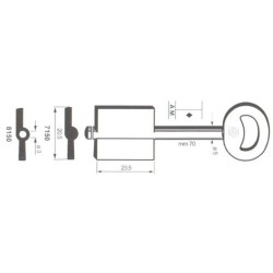 Clé de coffre-fort Fasta 8150