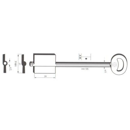Clé de coffre-fort Fasta 8151