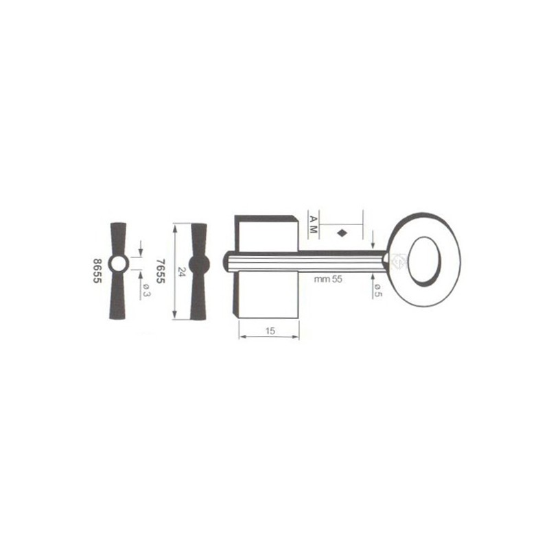 Clé de coffre-fort Fumeo-Parma 8655