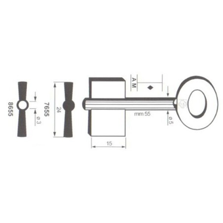 Clé de coffre-fort Fumeo-Parma 8655