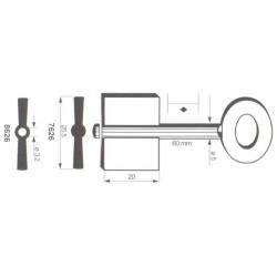 Clé de coffre-fort Fumeo-Parma 8626