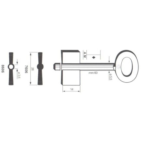 Clé de coffre-fort Fumeo-Parma 7606