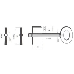Clé de coffre-fort Fumeo-Parma 8606