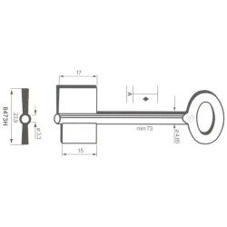 Clé de coffre-fort Hagelin 8473H