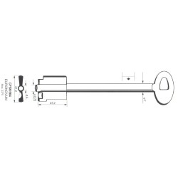 Clé de coffre-fort Kromer CFSK564