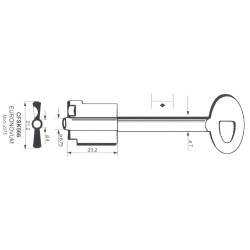 Clé de coffre-fort Kromer CFSK566