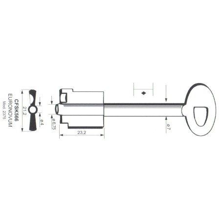 Clé de coffre-fort Kromer CFSK566