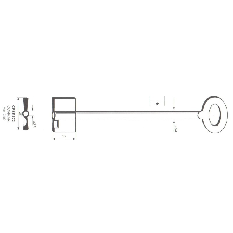 Clé de coffre-fort Kromer CFSK573