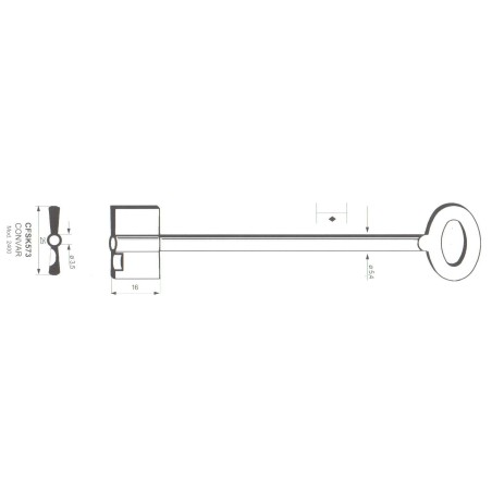 Clé de coffre-fort Kromer CFSK573