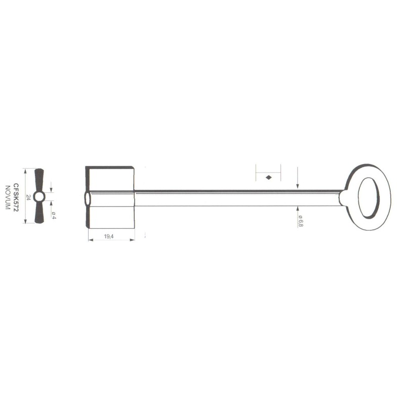 Clé de coffre-fort Kromer CFSK572