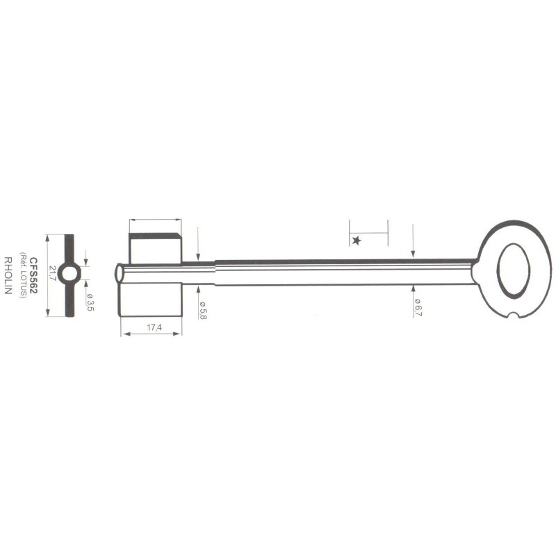 Clé de coffre-fort Kromer CFS562