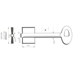 Clé de coffre-fort Kromer CFSK568