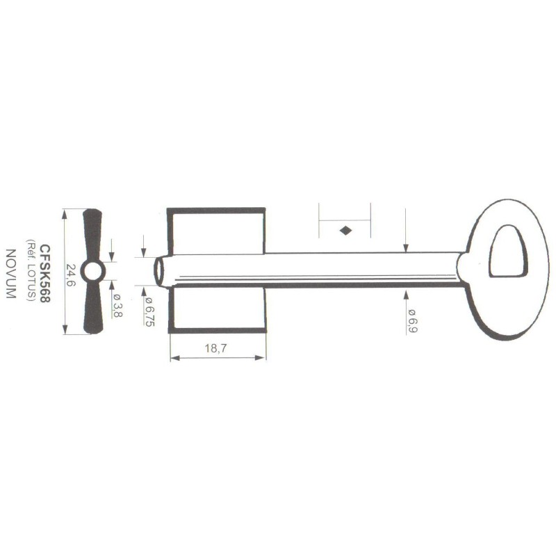 Clé de coffre-fort Kromer CFSK568