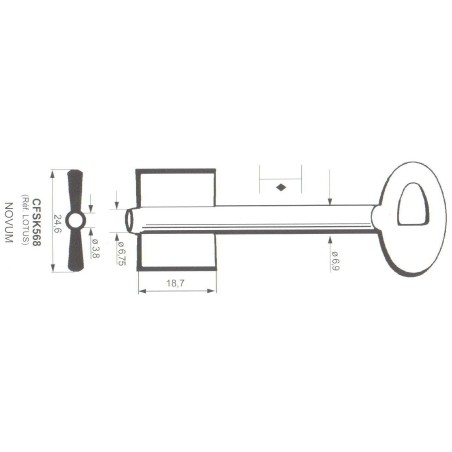 Clé de coffre-fort Kromer CFSK568