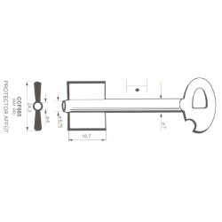 Clé de coffre-fort Kromer CFF985